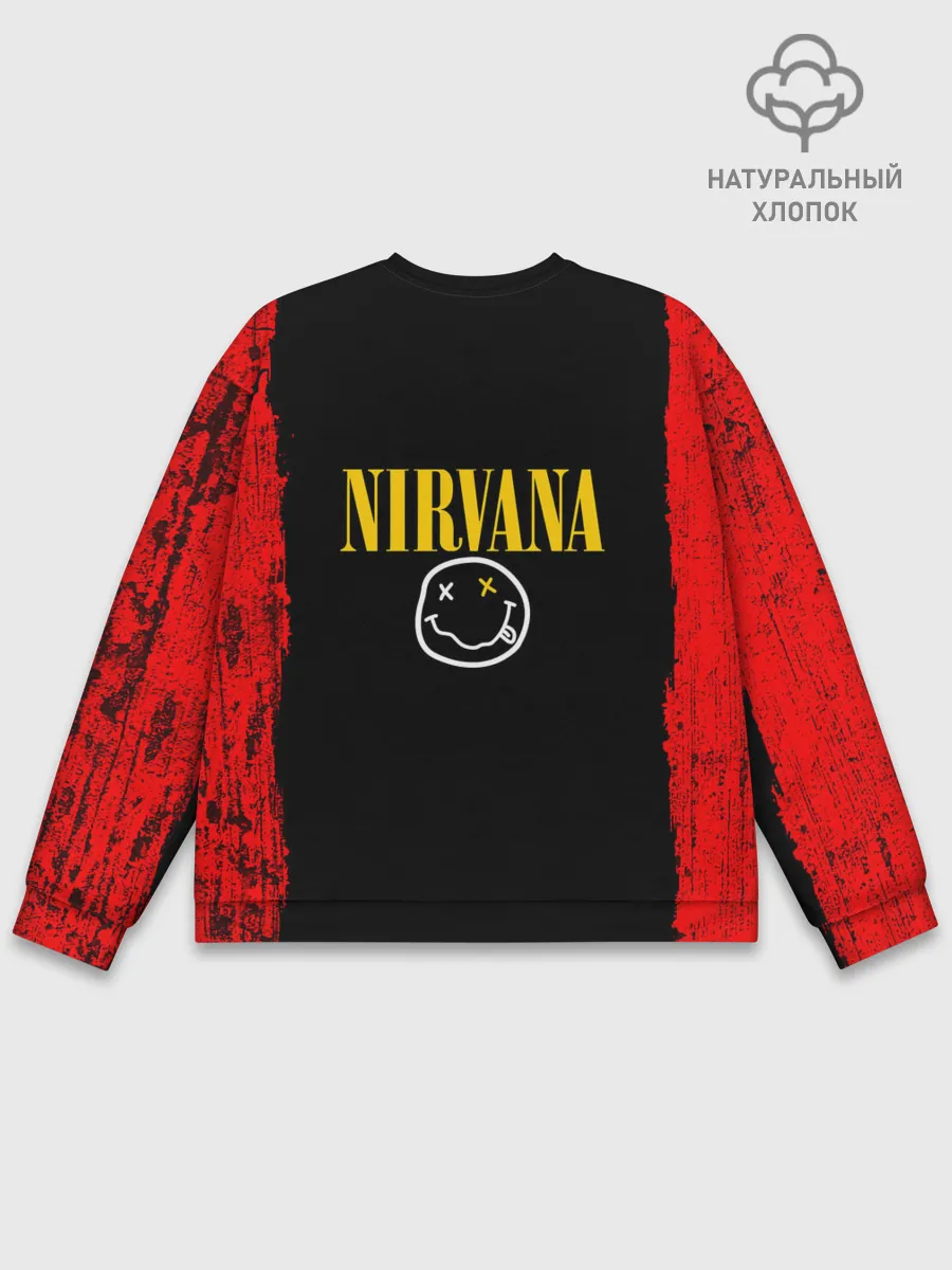 Мужской свитшот базовый / КУРТ КОБЕЙН | НИРВАНА | ЛОГО