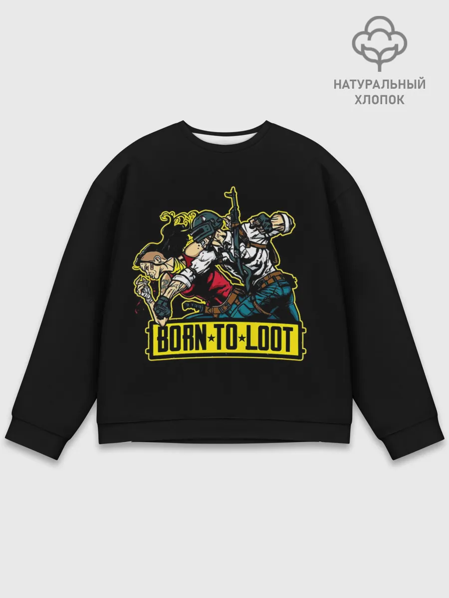 Мужской свитшот базовый / Рожденный лутать