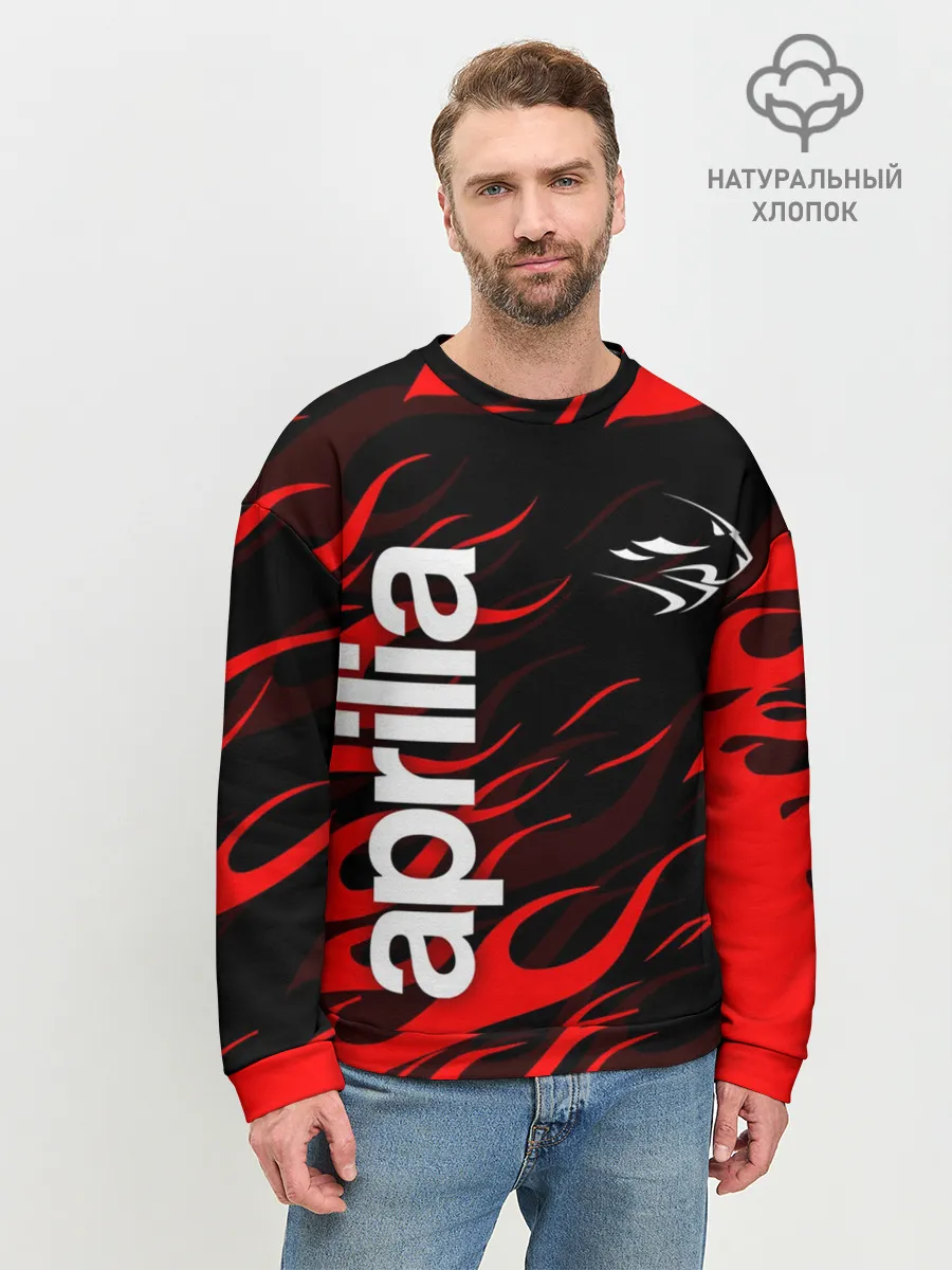 Мужской свитшот базовый / APRILIA / АПРИЛИЯ / MOTO