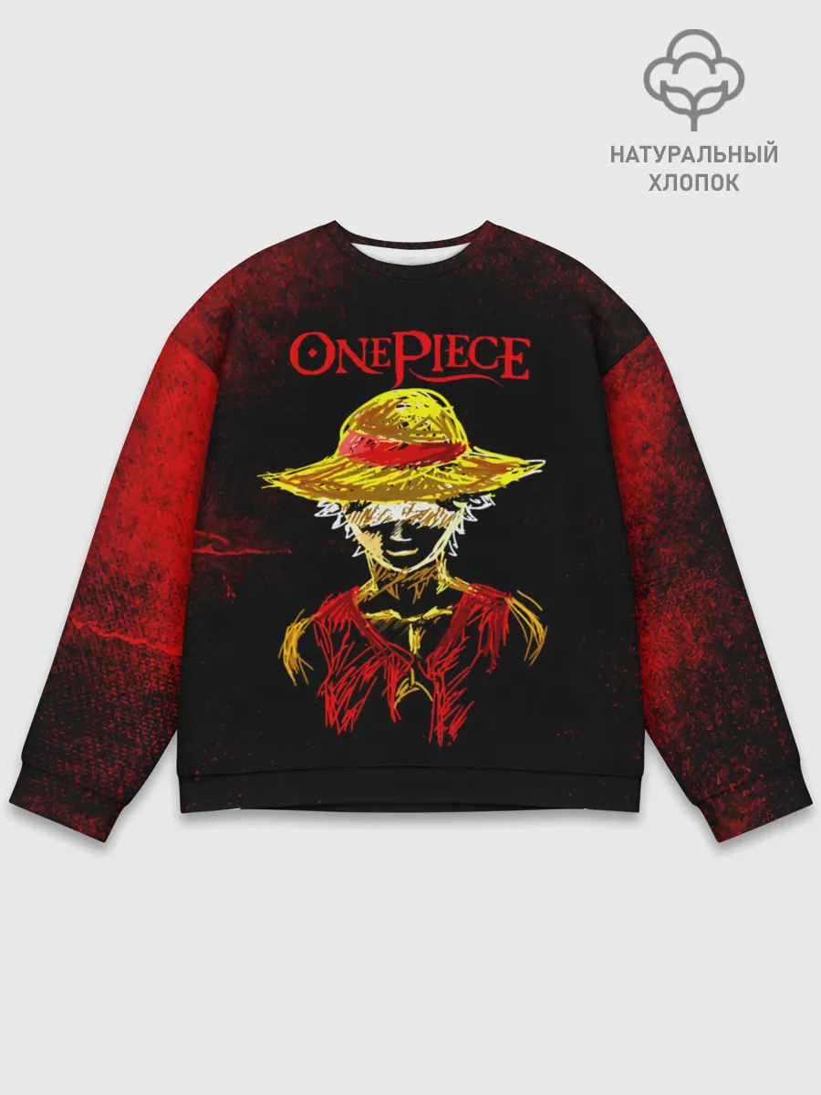 Мужской свитшот базовый / One Piece. Большой куш Луффи