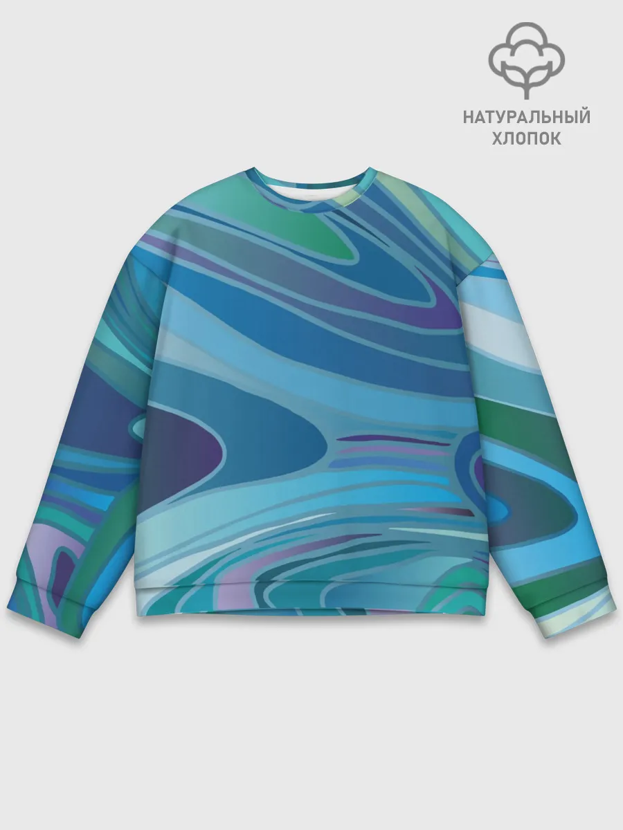 Мужской свитшот базовый / Морская волна