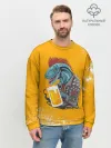 Мужской свитшот базовый / Пивозавр - Взрыв