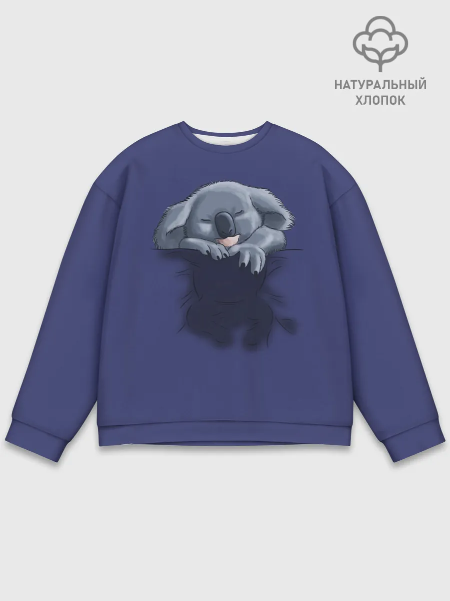 Мужской свитшот базовый / Спящая коала