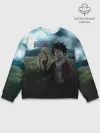 Мужской свитшот базовый / Луффи в поле. One Piece