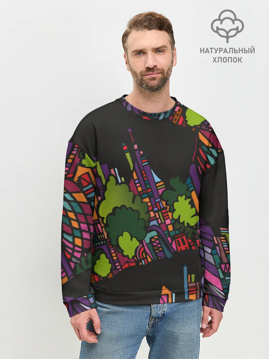 Мужской свитшот базовый / Ночные огни