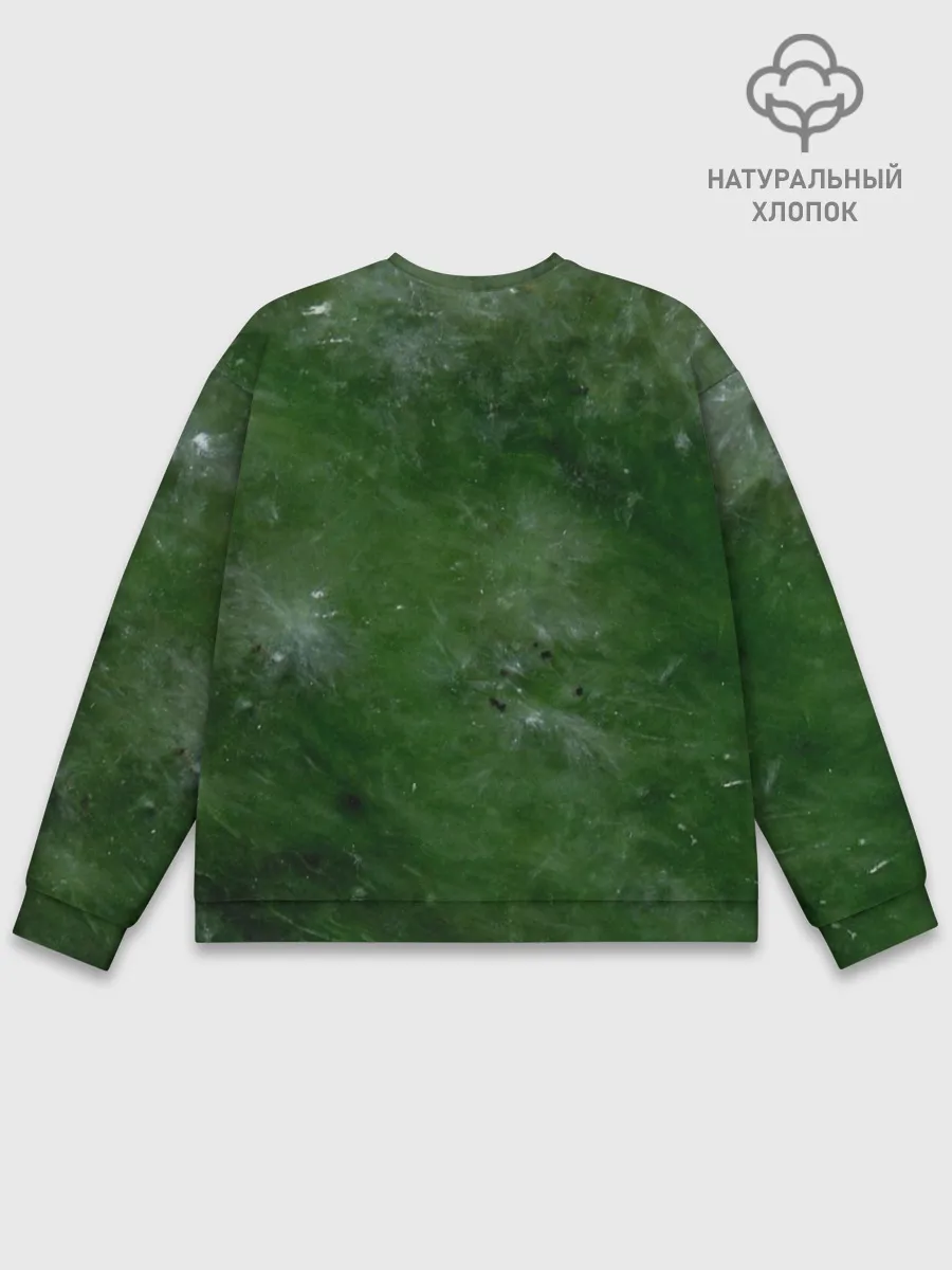 Мужской свитшот базовый / Точки На нефритовом Фоне