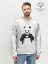 Мужской свитшот базовый / Панда Любовь Сердце Брызги