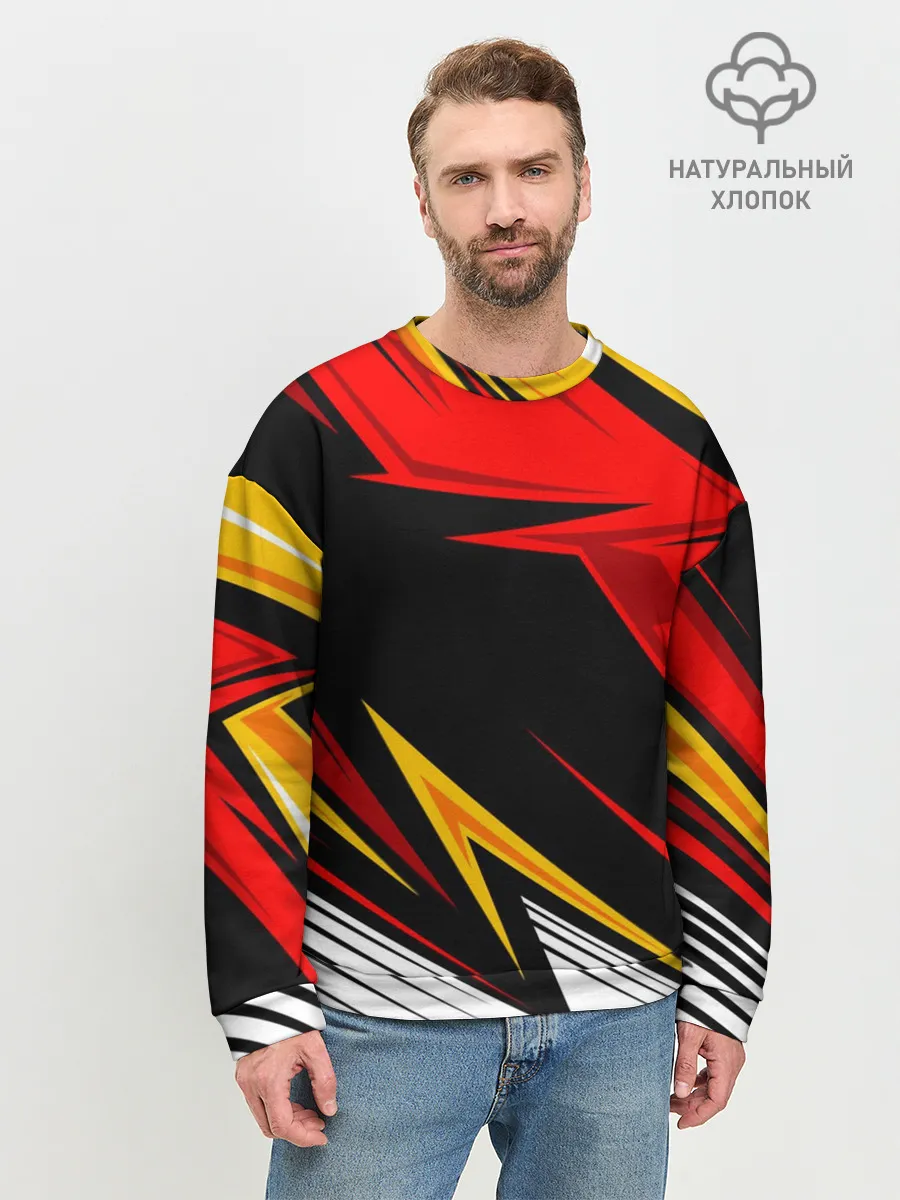 Мужской свитшот базовый / КРАСНО-ЖЕЛТЫЙ СПОРТ | SPORT