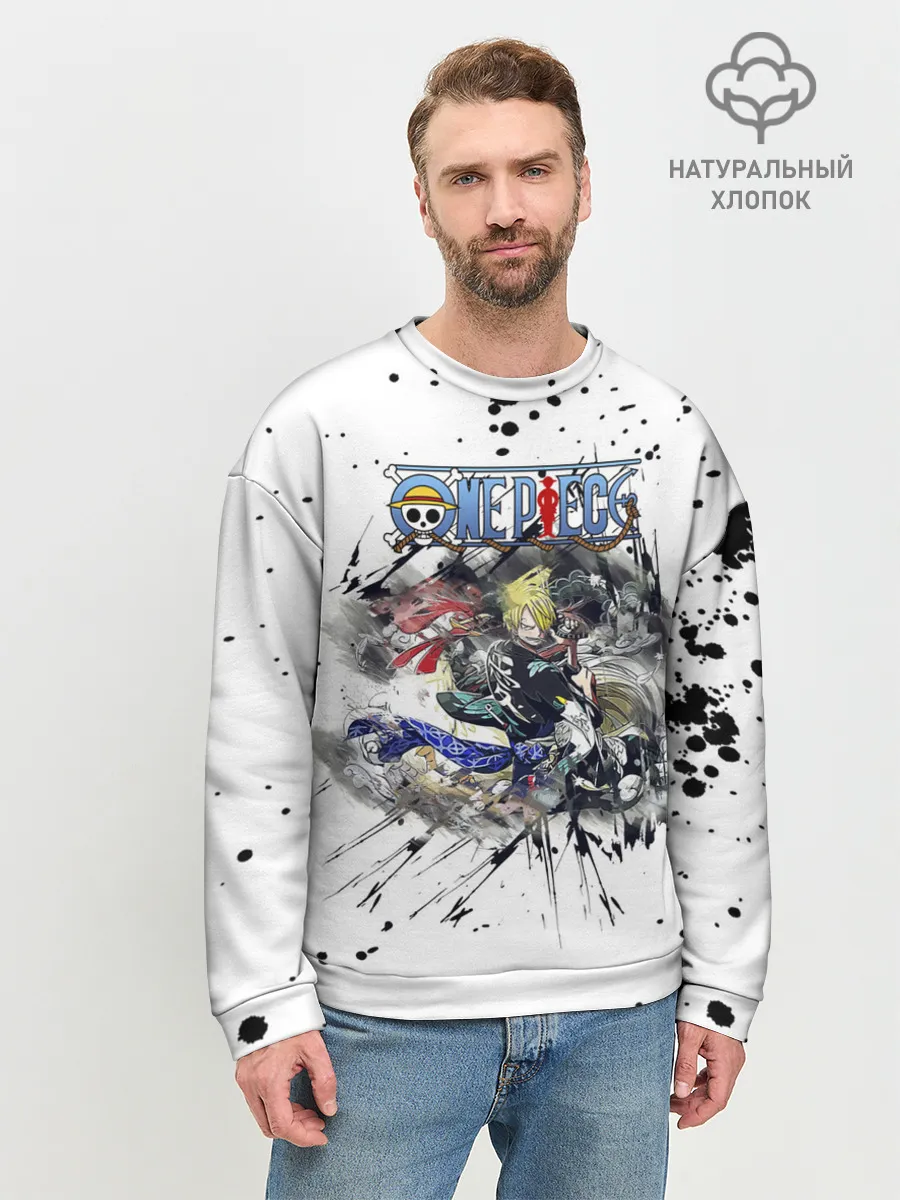 Мужской свитшот базовый / Винсмок Санджи One Piece