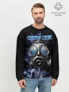 Мужской свитшот базовый / Сектор Газа противогаз и дым