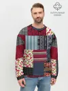 Мужской свитшот базовый / Деревенский стиль. Пэчворк.