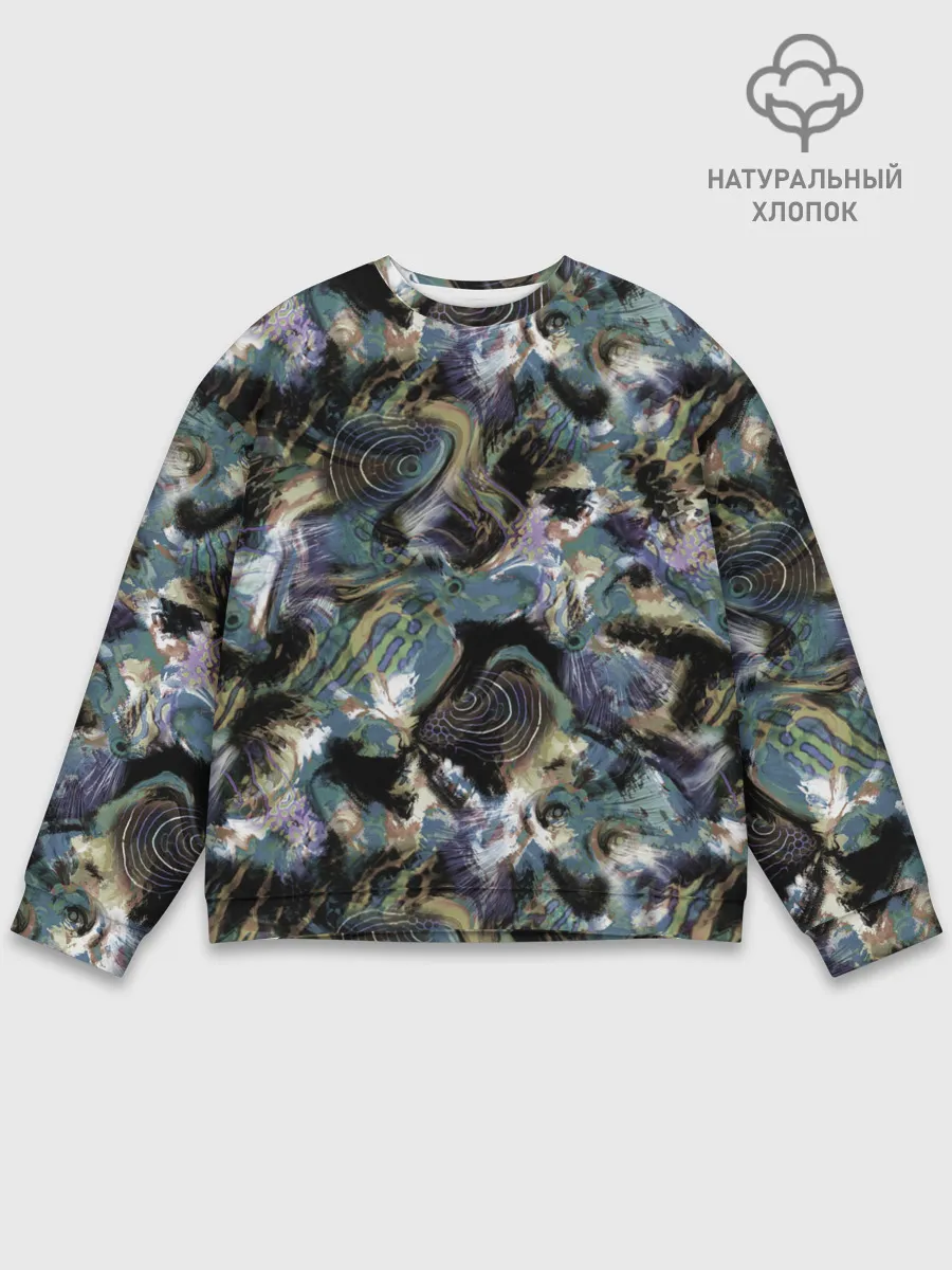 Мужской свитшот базовый / Узор для рыбака