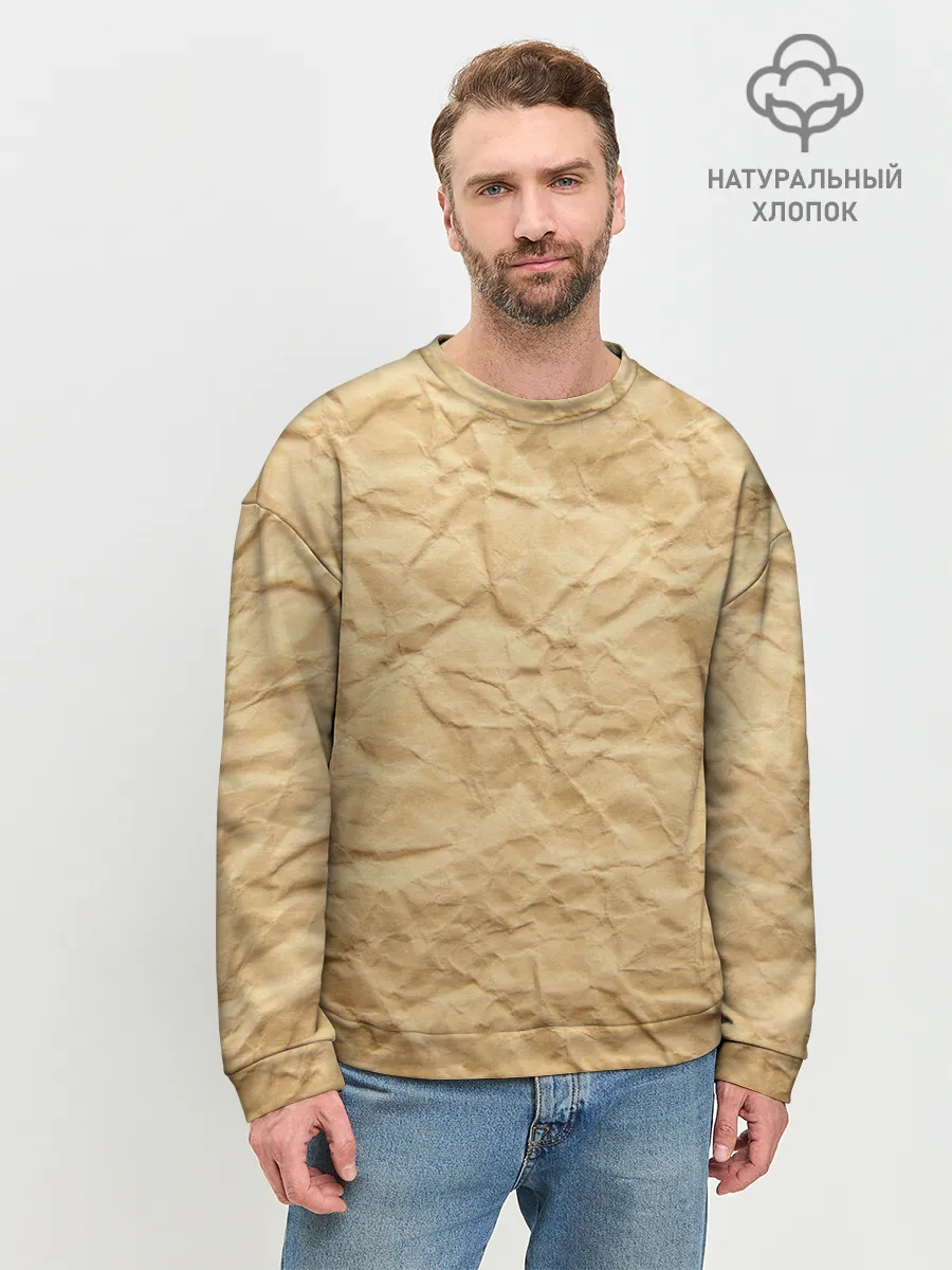 Мужской свитшот базовый / БУМАЖНАЯ ТЕКСТУРА