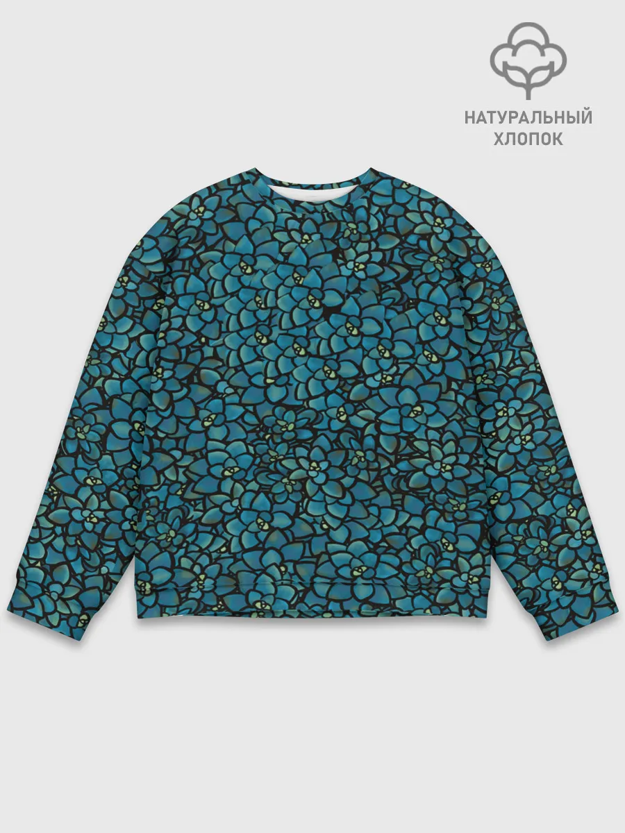 Мужской свитшот базовый / Цветы | 2