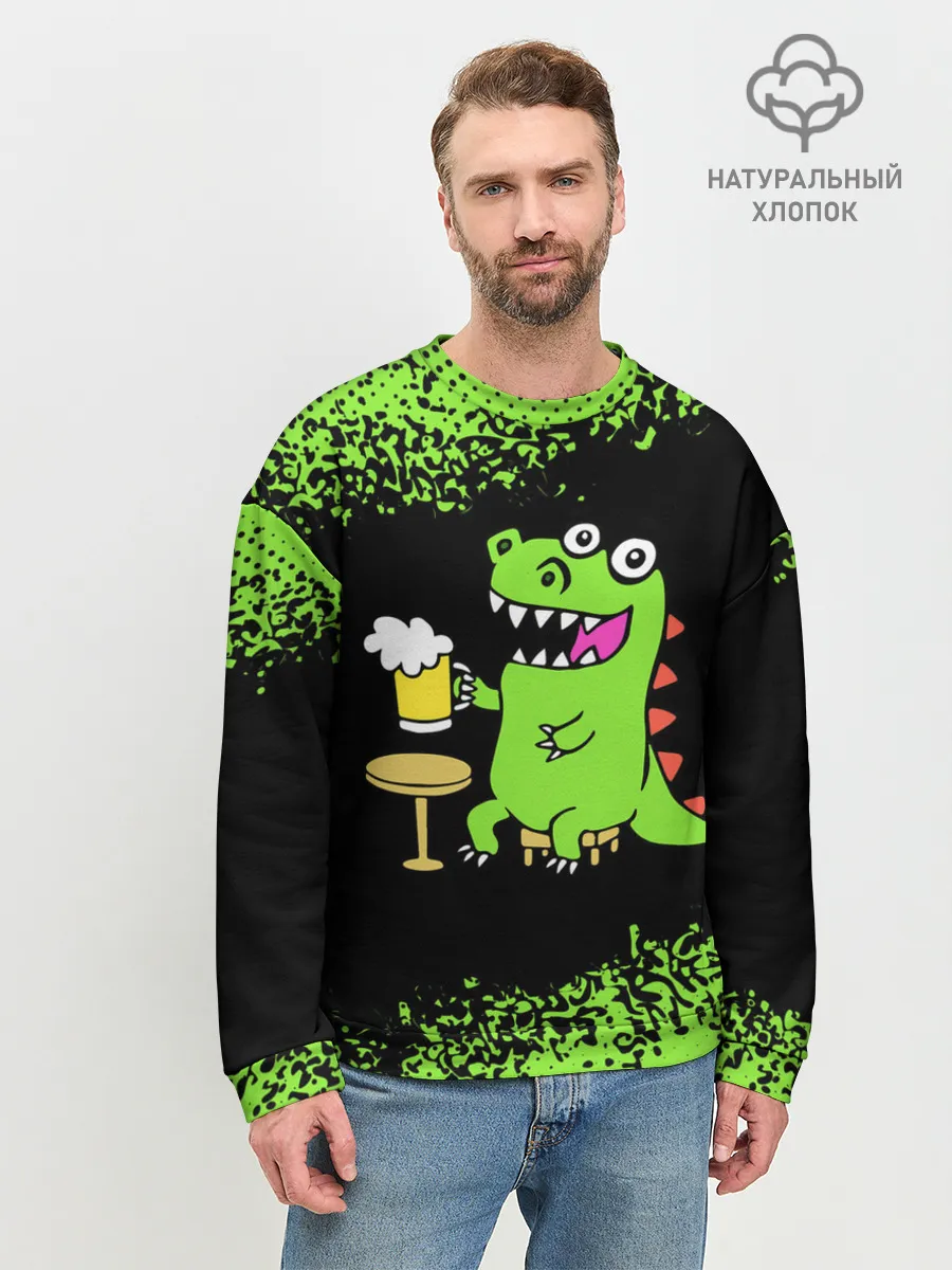 Мужской свитшот базовый / Пивозавр - Краска