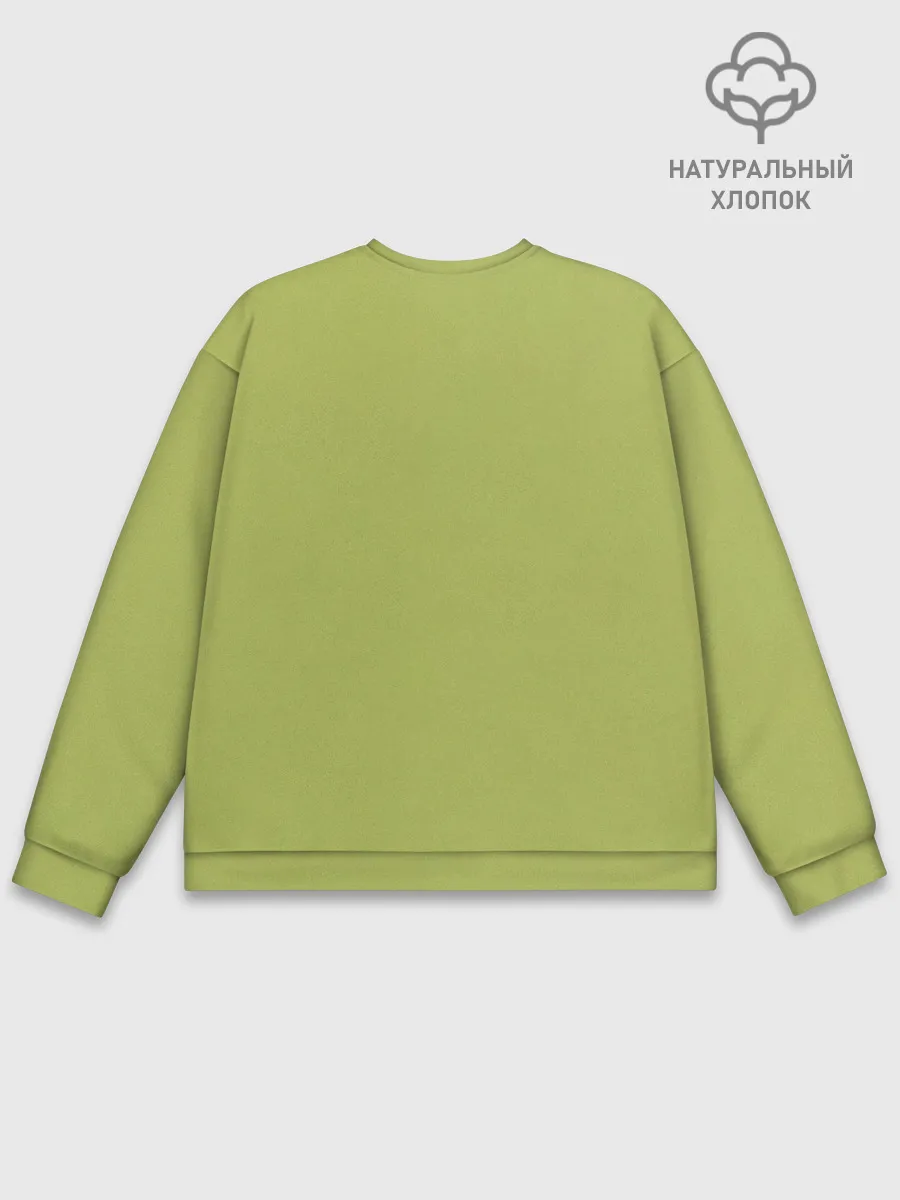 Мужской свитшот базовый / Кот и цветы