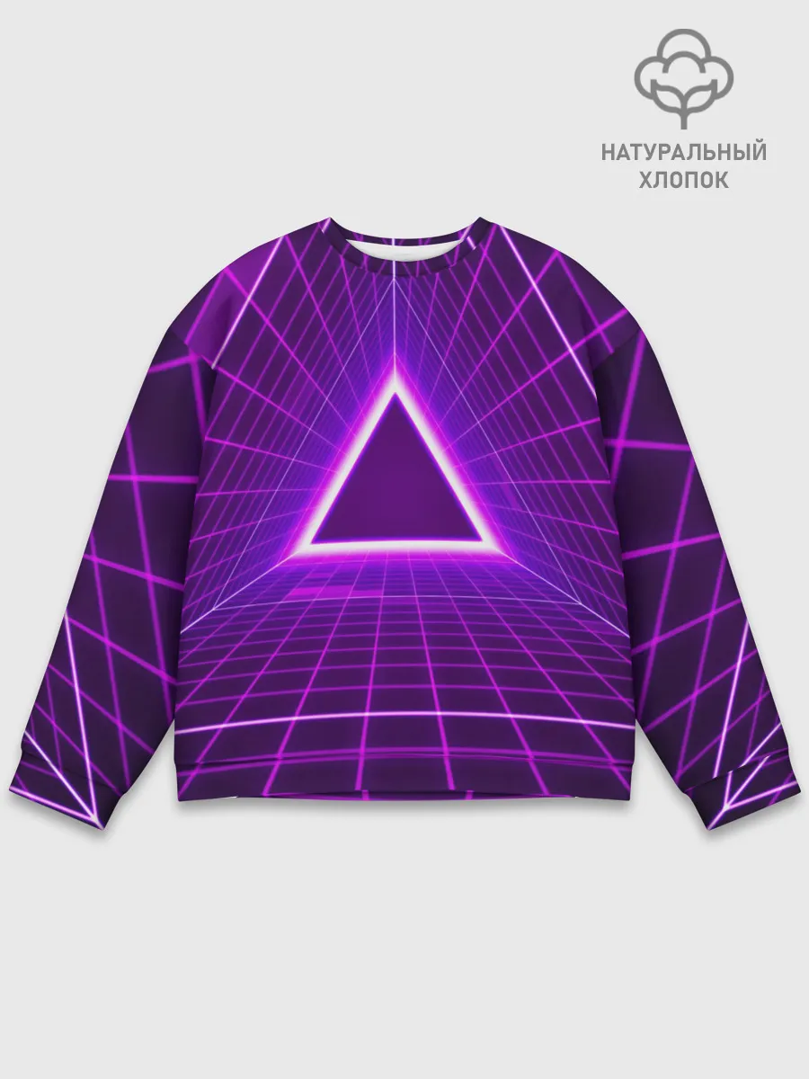 Мужской свитшот базовый / Фон в стиле ретро 80-х