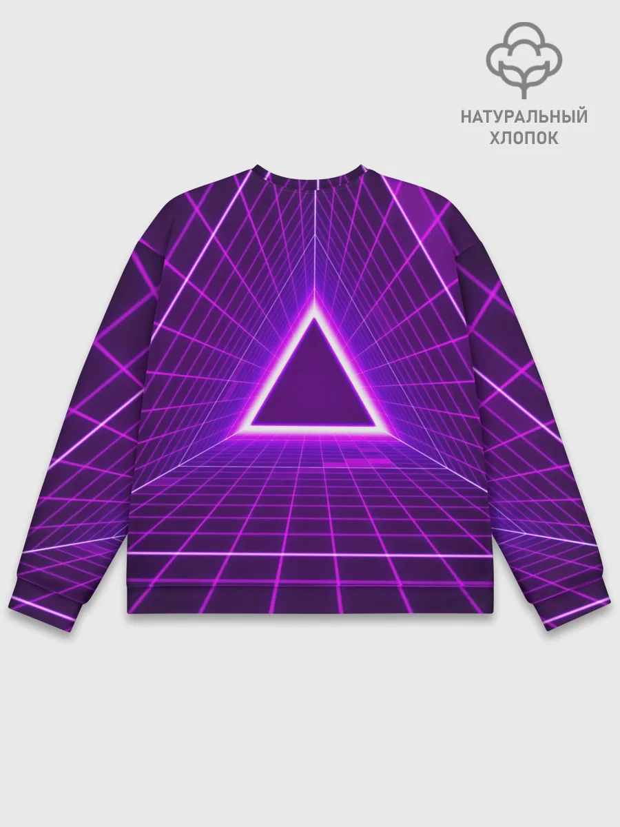 Мужской свитшот базовый / Фон в стиле ретро 80-х