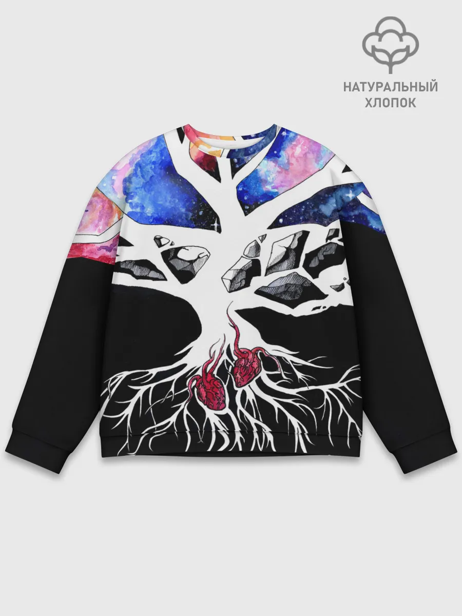 Мужской свитшот базовый / Звёздные сердца