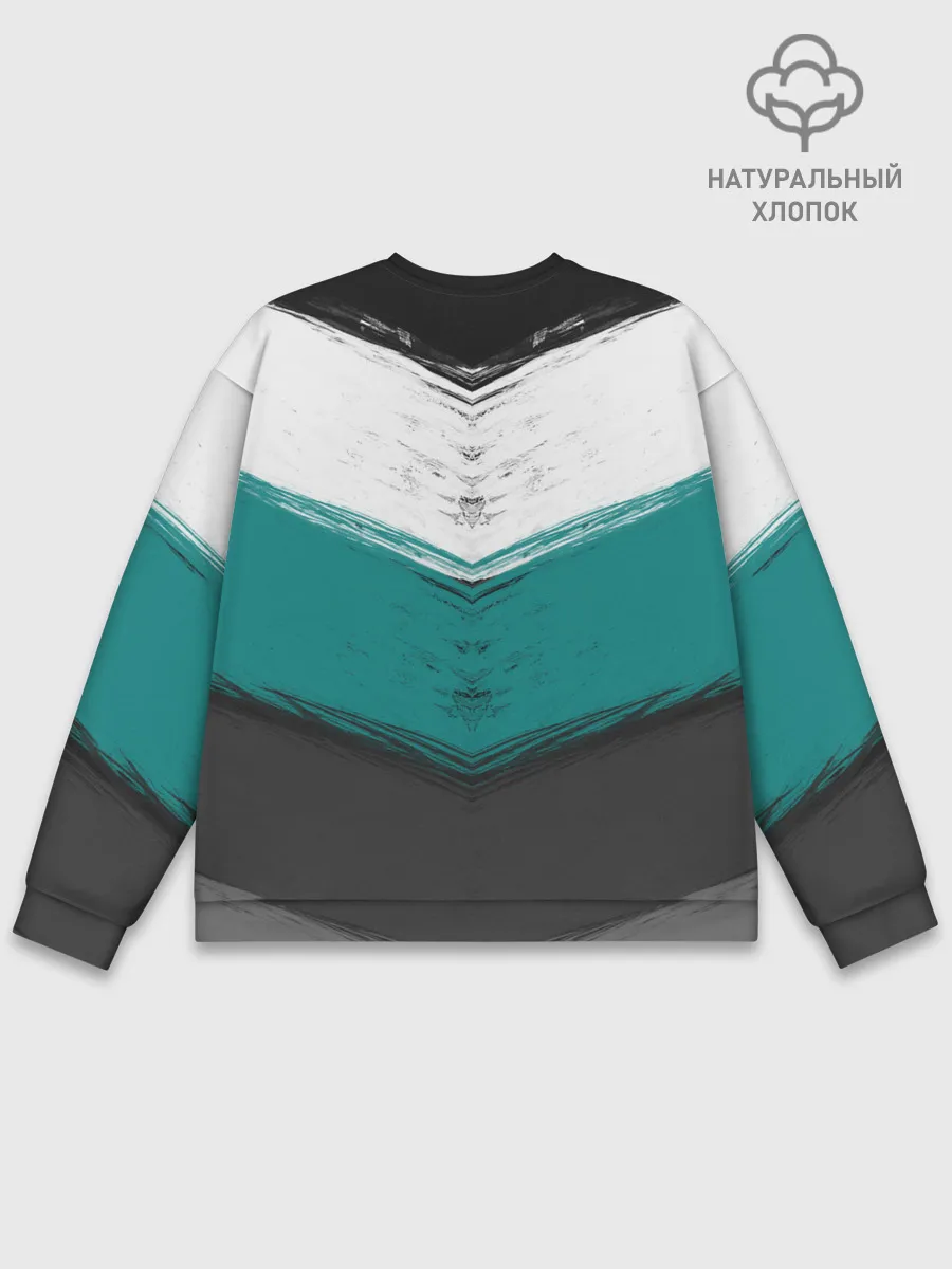 Мужской свитшот базовый / Полосатый абстрактный принт