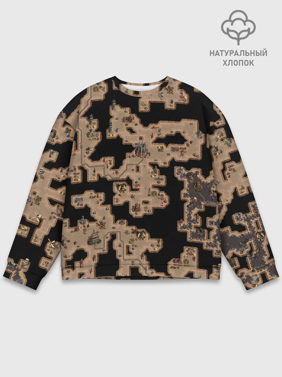 Мужской свитшот базовый / Heroes III Dungeon Map