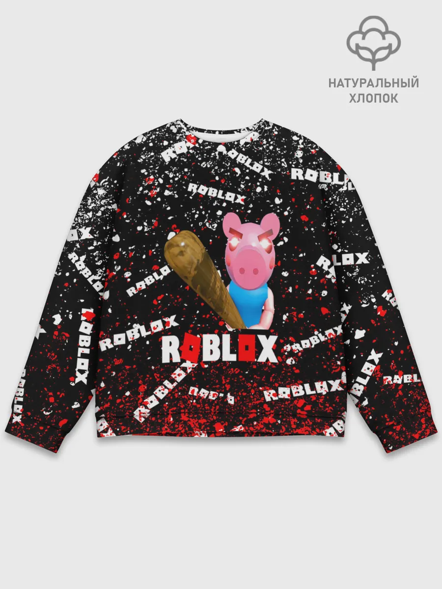 Мужской свитшот базовый / Roblox piggy/Свинка Пигги.