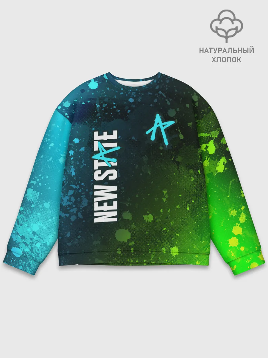 Мужской свитшот базовый / ПАБГ New State - Брызги