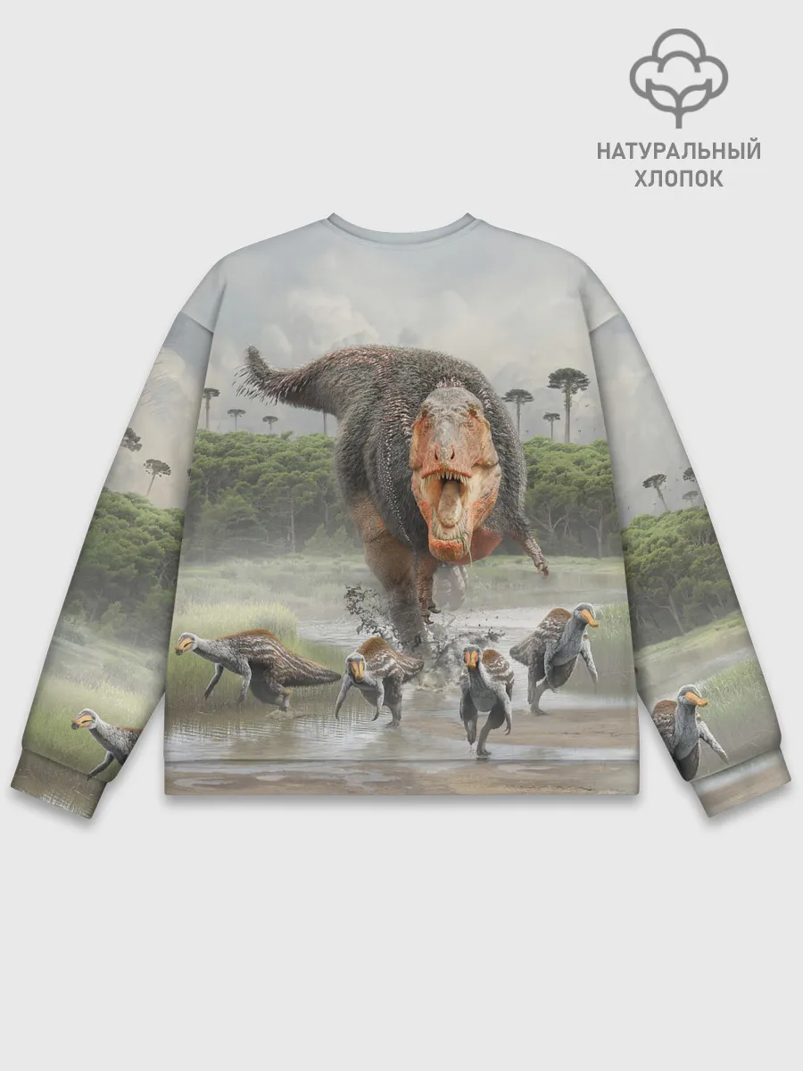 Мужской свитшот базовый / Т-Рекс | Динозавр | Dino