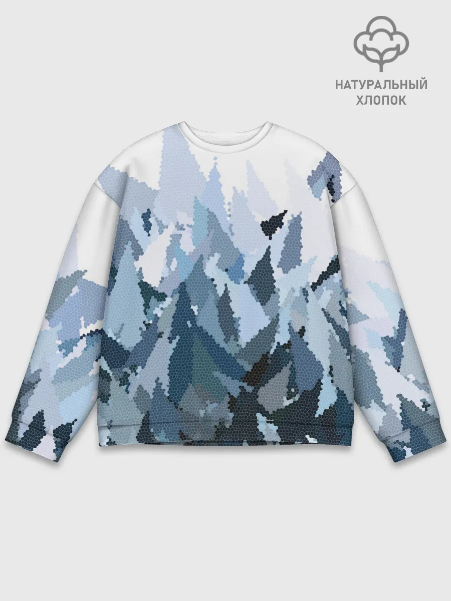 Мужской свитшот базовый / Абстрактная мазаика витраж