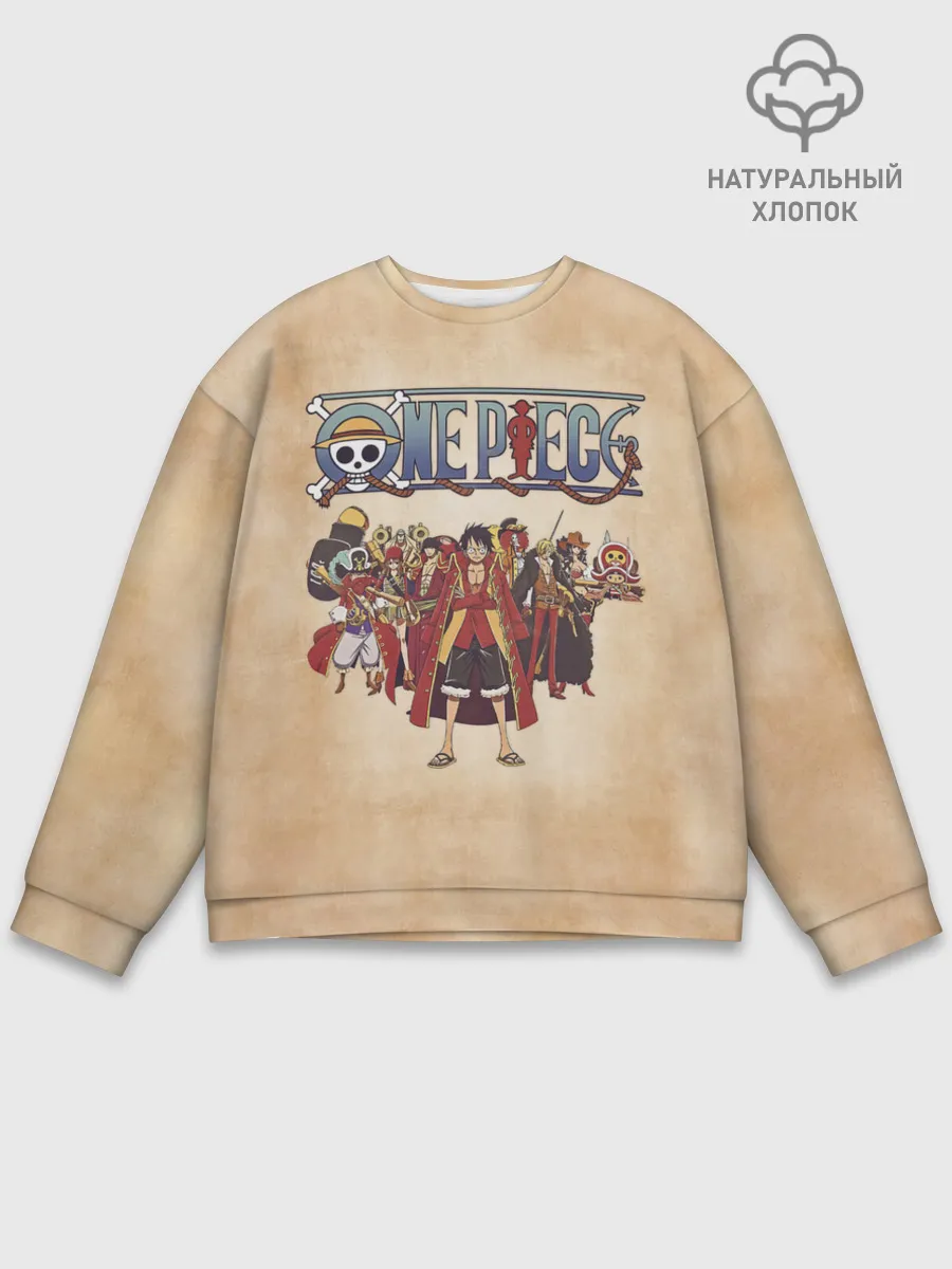 Мужской свитшот базовый / Персонажи One Piece. Большой куш
