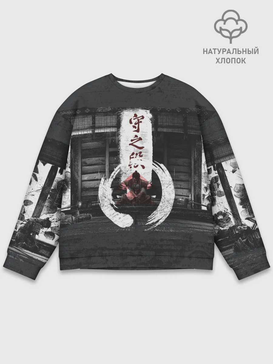 Мужской свитшот базовый / Самурай | Призрак Цусимы