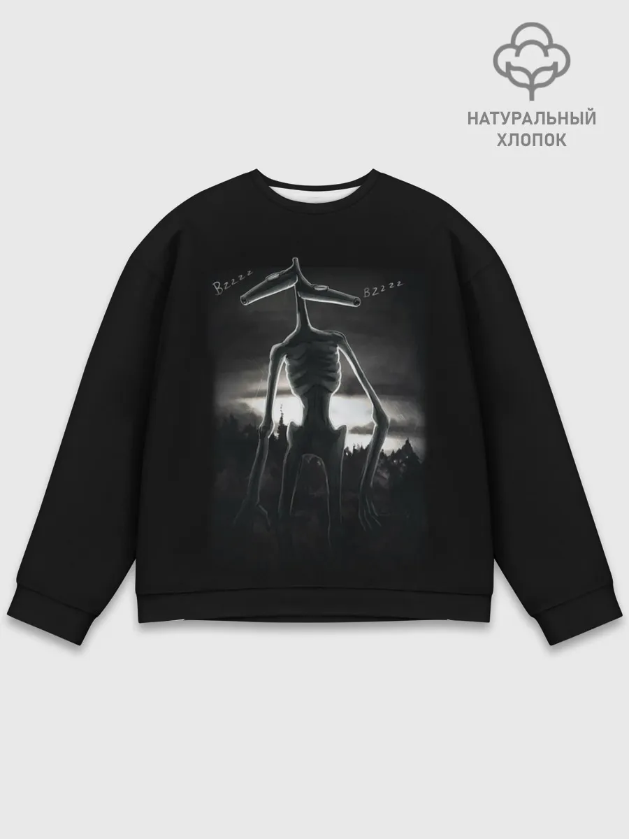 Мужской свитшот базовый / СИРЕНОГОЛОВЫЙ рисунок