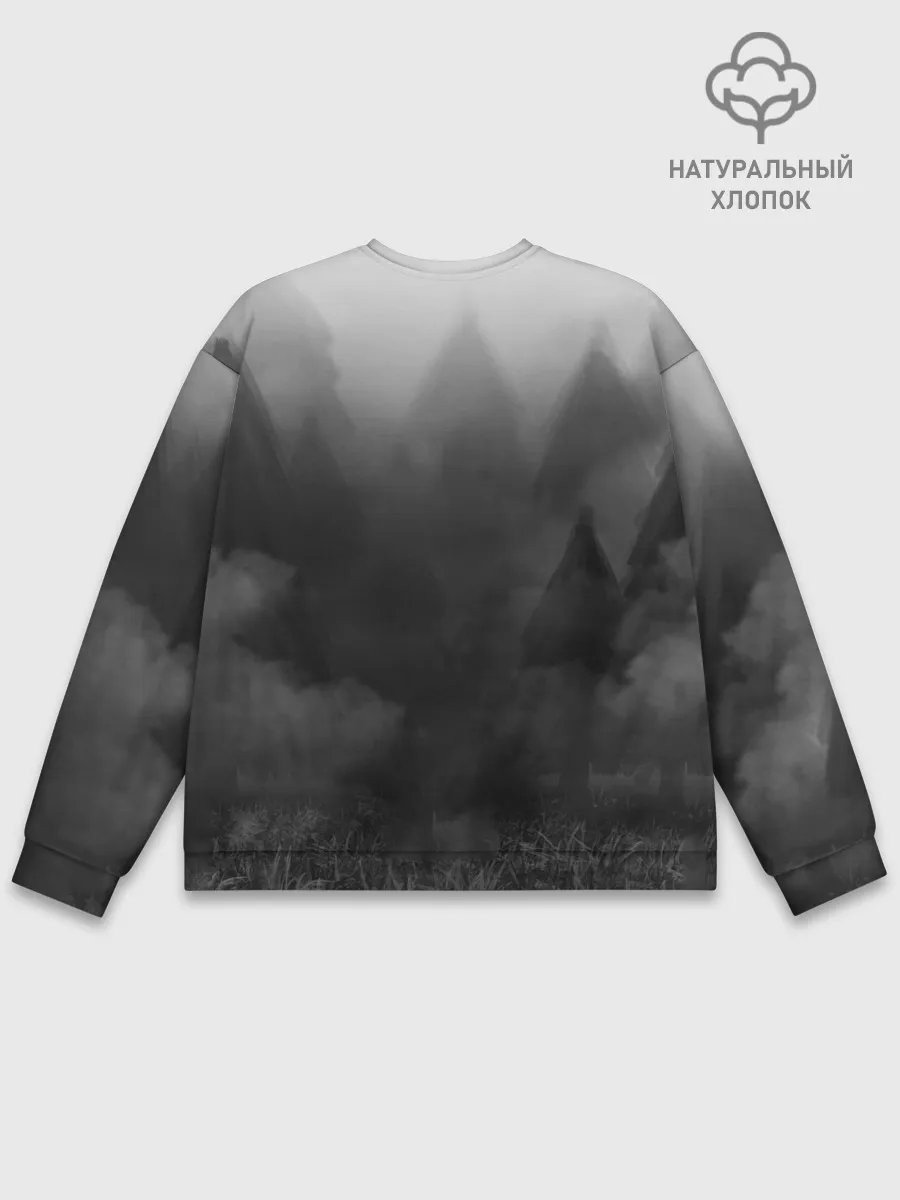 Мужской свитшот базовый / СИРЕНОГОЛОВЫЙ / ТУМАННЫЙ ЛЕС