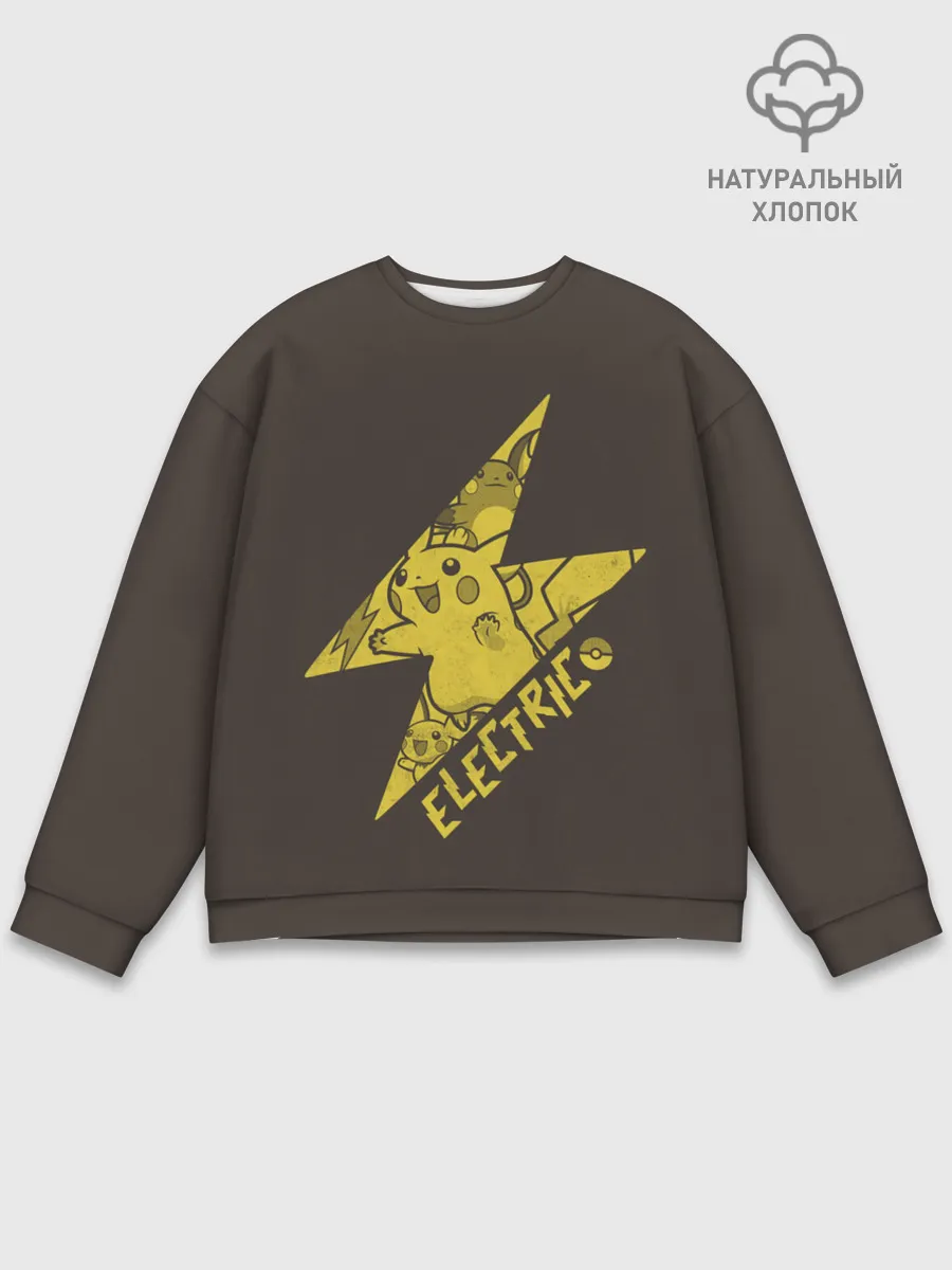 Мужской свитшот базовый / Электрические покемоны