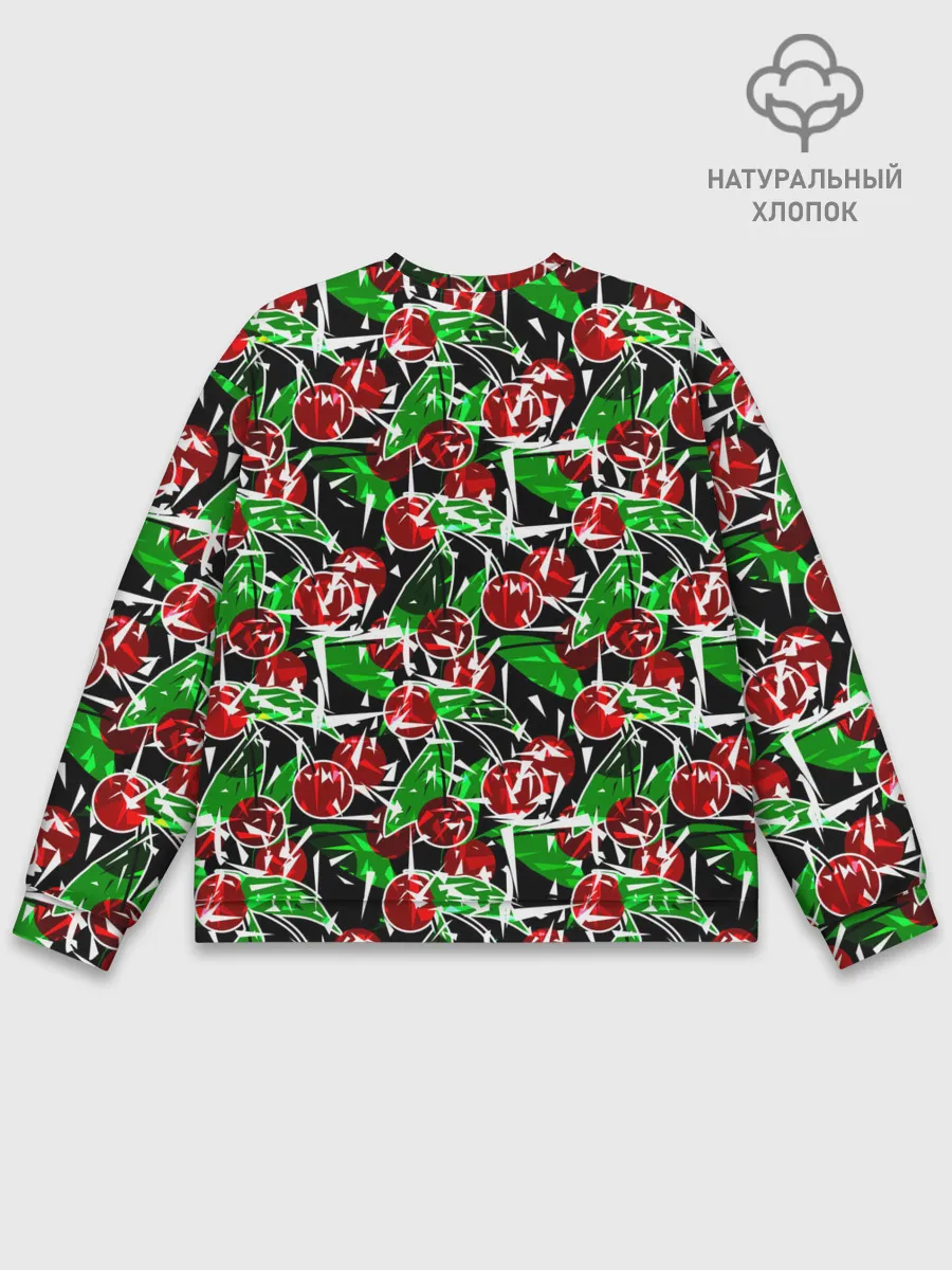 Мужской свитшот базовый / Абстрактный узор спелая вишня
