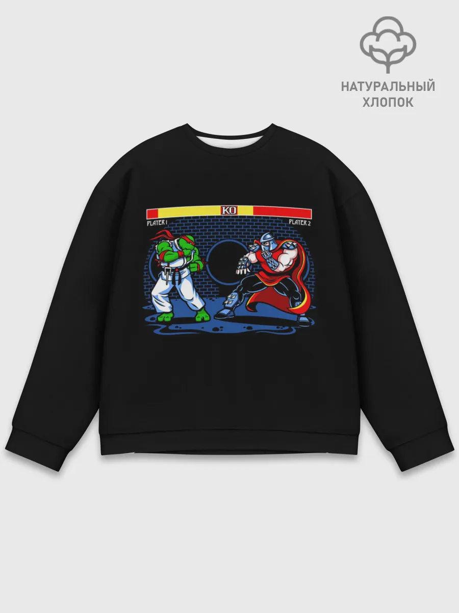 Мужской свитшот базовый / Черепашки 8 бит