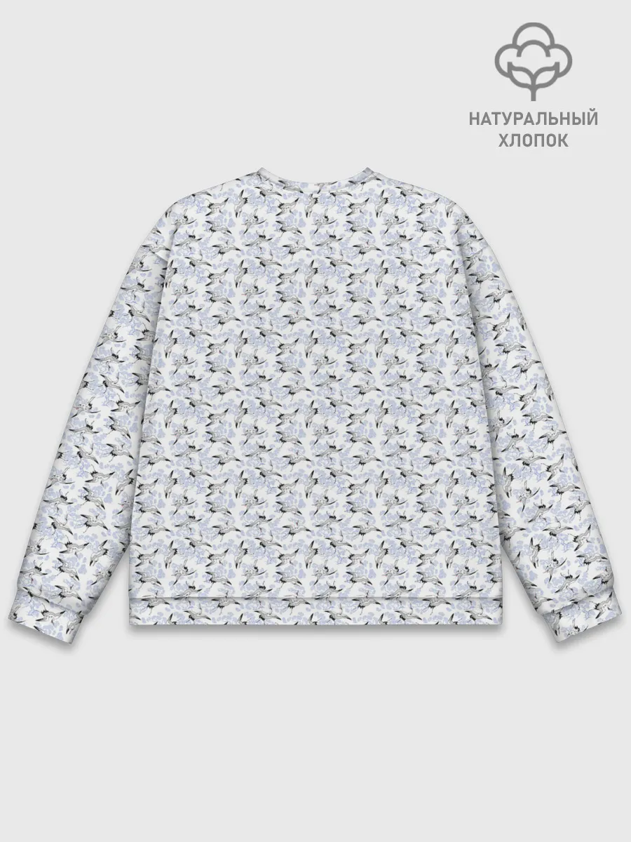 Мужской свитшот базовый / Журавли