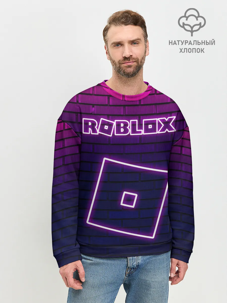 Мужской свитшот базовый / ROBLOX / РОБЛОКС / НЕОН