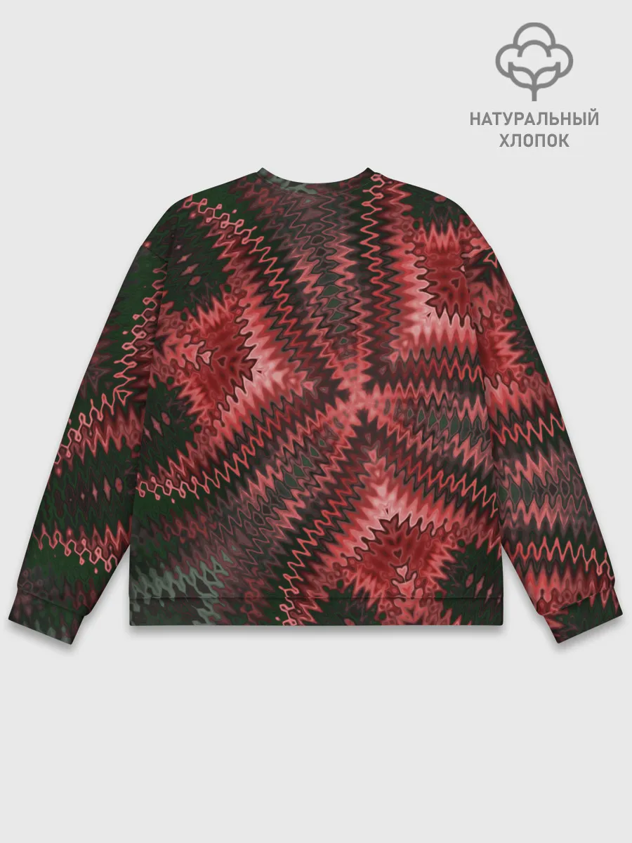 Мужской свитшот базовый / Серо-коричневый узор