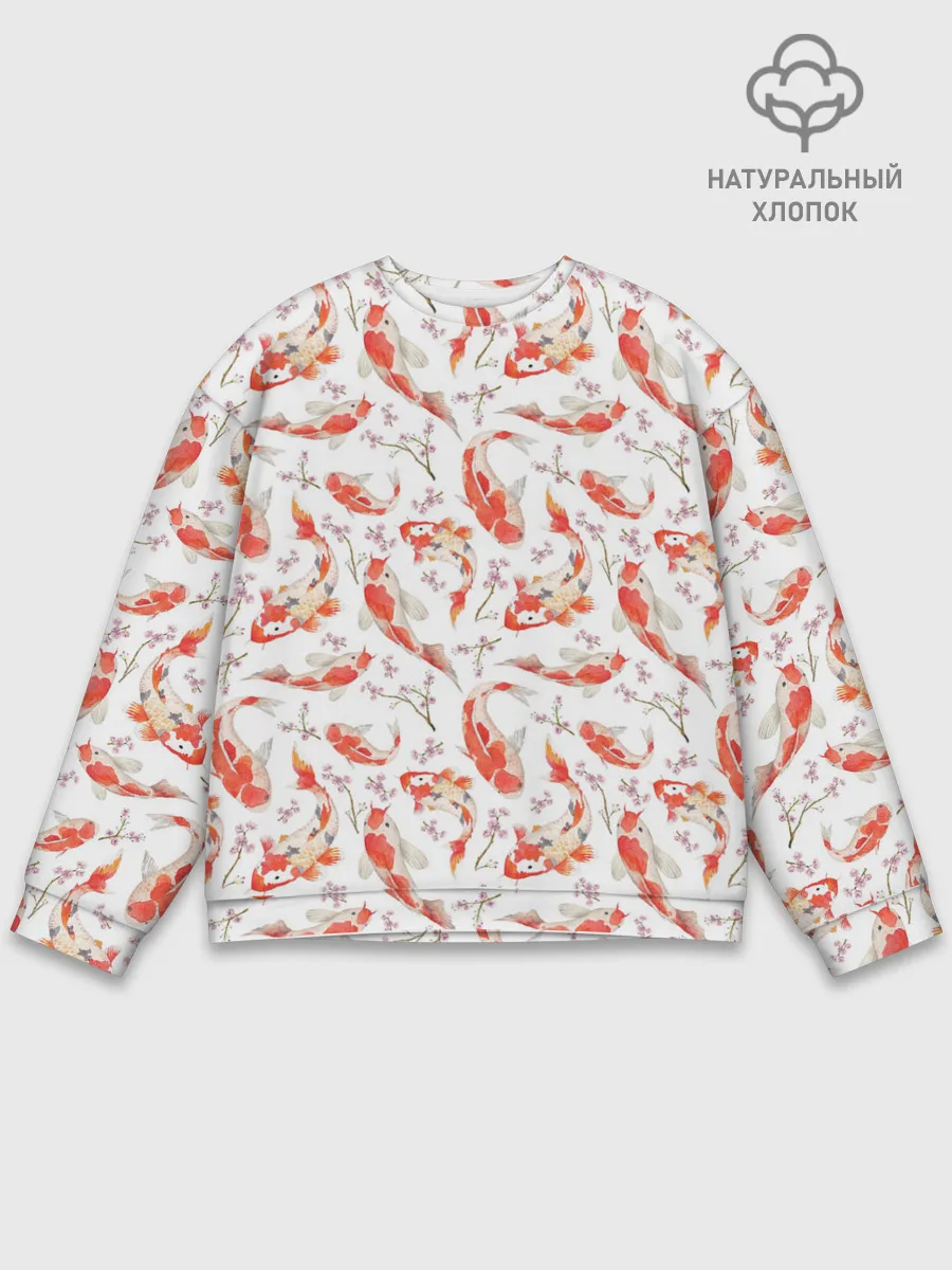 Мужской свитшот базовый / Радужные карпы