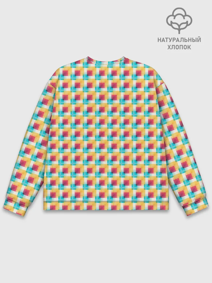 Мужской свитшот базовый / Красочные кубы