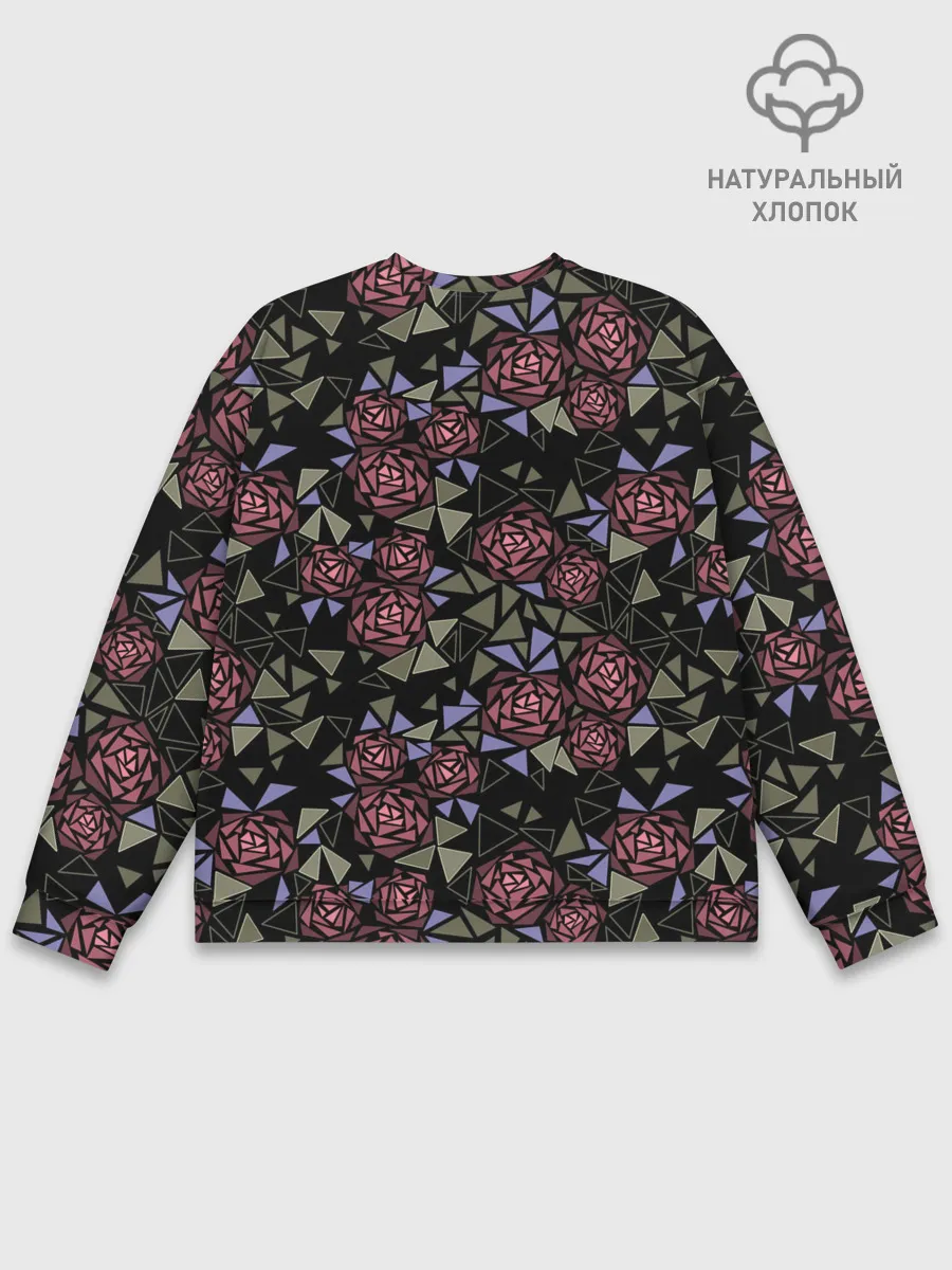 Мужской свитшот базовый / Цветочная мозаика