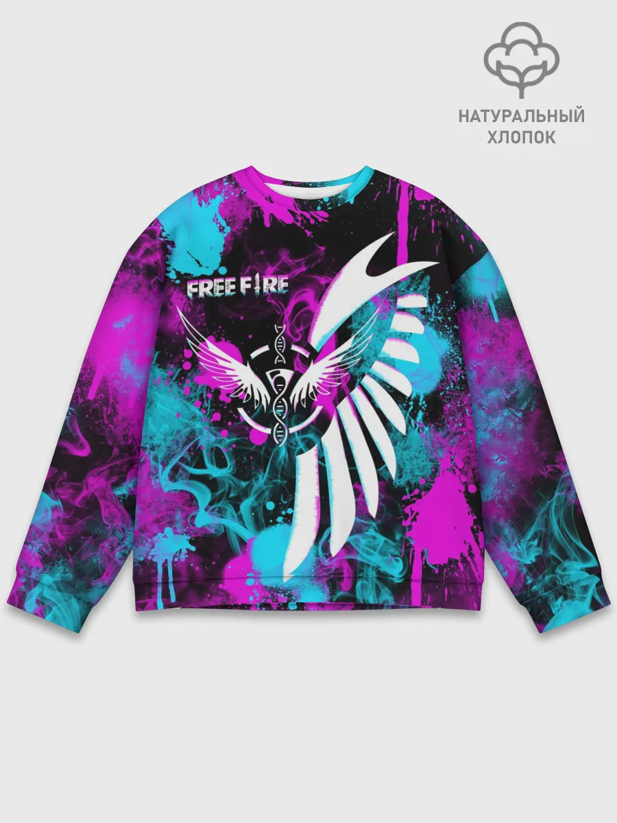 Мужской свитшот базовый / FREE FIRE NEON