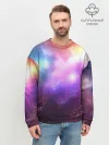 Мужской свитшот базовый / Космос, сияние и звезды