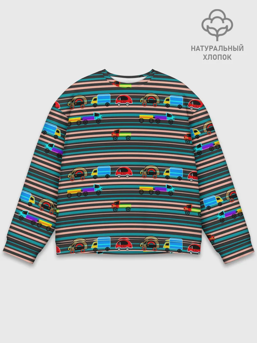 Мужской свитшот базовый / Детский полосатый узор