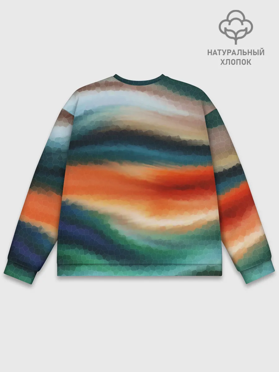 Мужской свитшот базовый / Мозаичный абстрактный узор