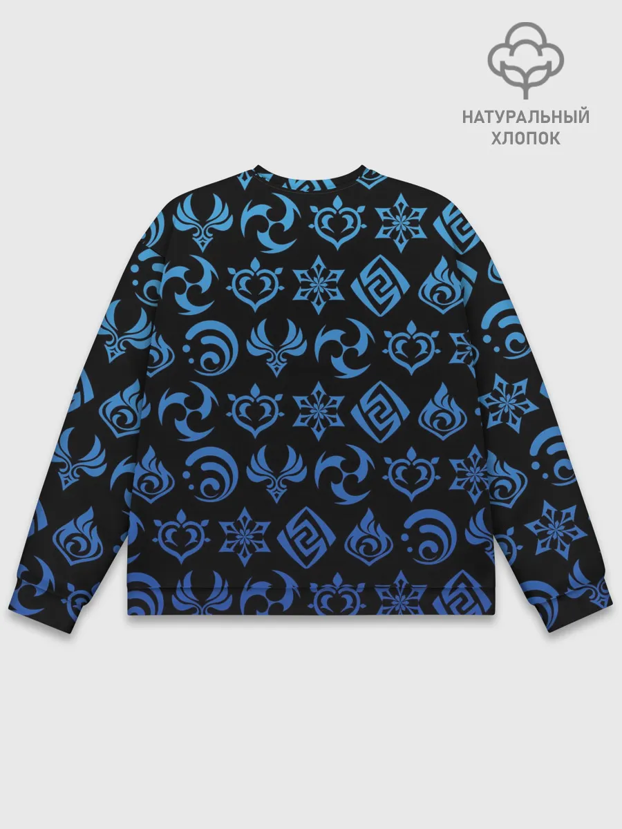 Мужской свитшот базовый / ЗНАКИ | ГЕНШИН ИМПАКТ