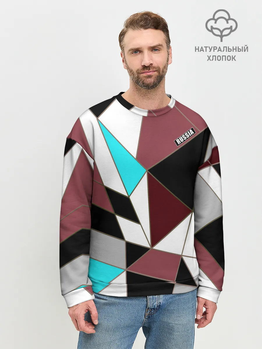 Мужской свитшот базовый / Геометрический узор