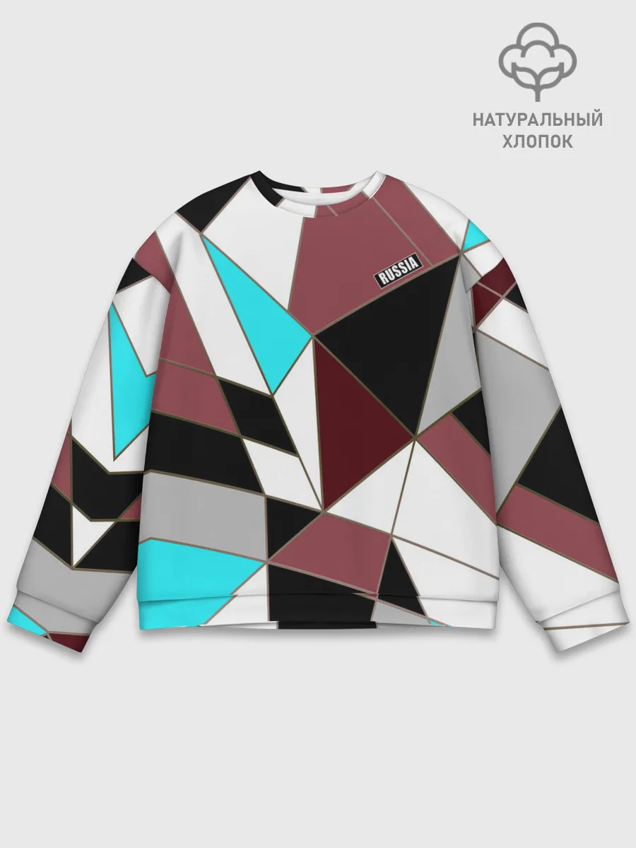 Мужской свитшот базовый / Геометрический узор