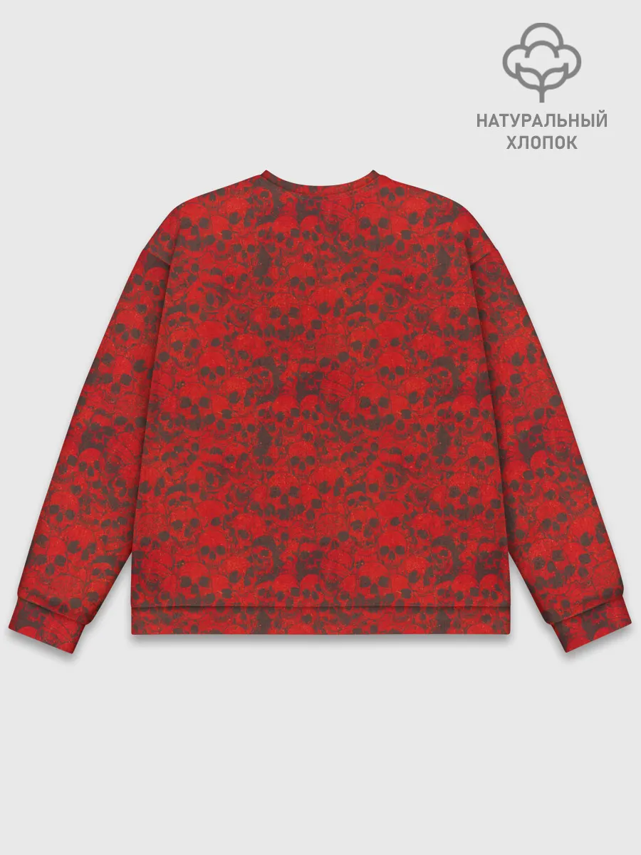 Мужской свитшот базовый / Красные черепа